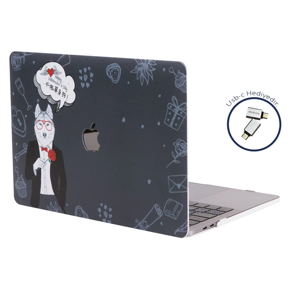 Macbook Pro Kılıf 13inç M1-M2, Dog01NL (Type-c'li Model)A2338 A2289 A2251 A1706-08 A1989 A2159 ile Uyumlu - 7