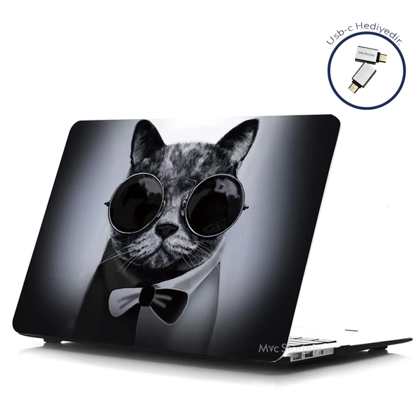 Macbook Pro M1-M2, Kılıf 13inç Cat01NL (Type-c'li Model)A2338 A2289 A2251 A1706-08 A1989 A2159 ile Uyumlu - 8