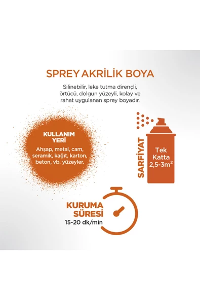 Polisan Sprey Turuncu 400ml Ral-2004