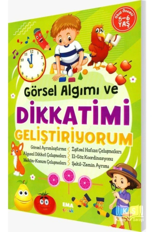 Ema Yayınları Görsel Algımı ve Dikkatimi Geliştiriyorum 5-6 Yaş