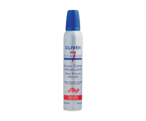 Cliven Natura 7 Vitaminli Saç Şekillendirici Köpük Ekstra Strong 200 ml
