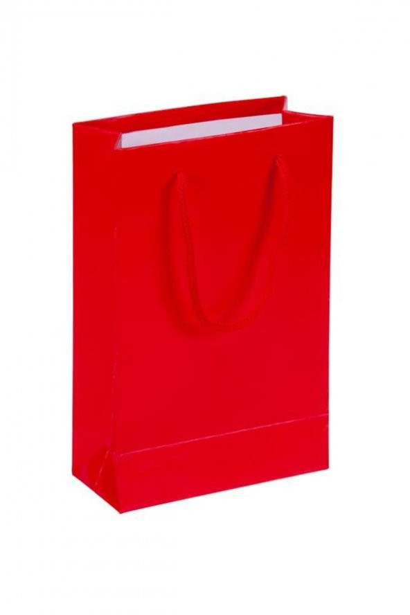 KARTON ÇANTA KIRMIZI 11CM X 16,5CM - 1 ADET