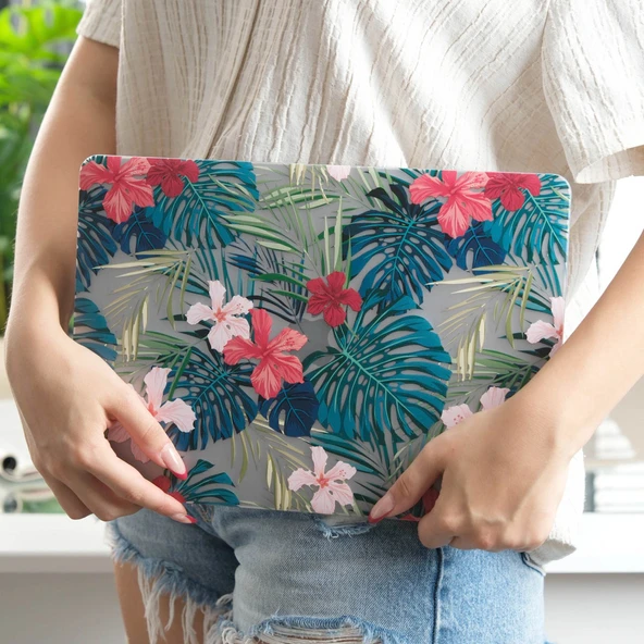 MacBook Pro 13 Çiçek Desenli TPU Sert Hard Case İnce Hafif Koruma M1-M2 Uyumlu 13 inç - Resim 6