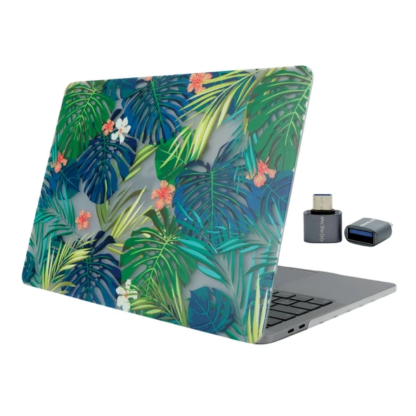 MacBook Pro 13 Çiçek Desenli TPU Sert Hard Case İnce Hafif Koruma M1-M2 Uyumlu 13 inç ürün görseli 1