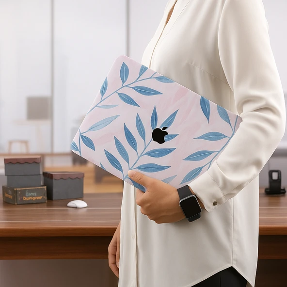 MacBook Pro 13 Çiçek Desenli TPU Kılıf İnce Hafif Darbe Çizilme Koruma Kapak A1706-A2338 Uyumlu - Resim 7