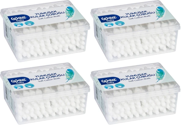 Wee Baby Emniyetli Kulak Çubuğu 60 Lı Pk (WEE-894) (4 Lü Set)