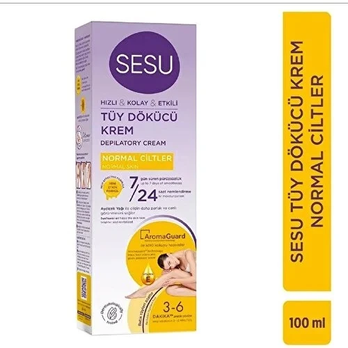 Sesu Tüy Dökücü Krem 100ML Normal Ciltler (5 Li Set) - 6