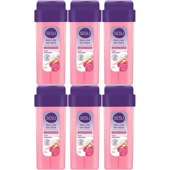 Sesu Roll-On Sir Ağda 100ML Pembe Hassas Cilt (6 Lı Set) ürün görseli