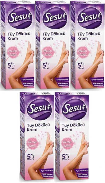 Sesu Tüy Dökücü Krem 40ML Hassas Ciltler (5 Li Set) - 2