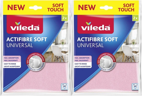 Vileda Actifibre Soft Universal New Soft Touch (Paket içi 2 Li) (2 Li Set)