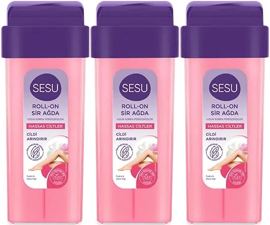 Sesu Roll-On Sir Ağda 100ML Pembe Hassas Cilt (3 Lü Set)