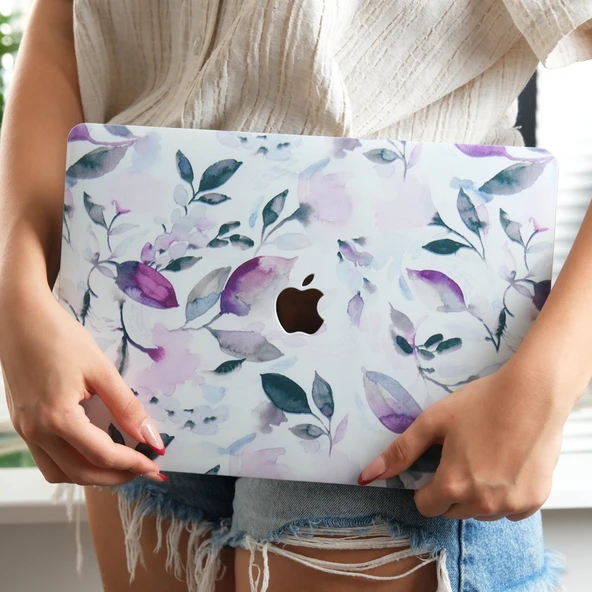 Macbook Pro Kılıf 13inç M1-M2, Flower03 (Type-c'li Model)A2338 A2289 A2251 A1706-08 A1989 A2159 ile Uyumlu - Resim 3