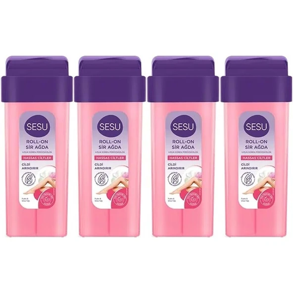 Sesu Roll-On Sir Ağda 100ML Pembe Hassas Cilt (4 Lü Set) ürün görseli