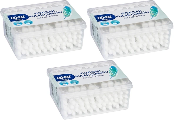 Wee Baby Emniyetli Kulak Çubuğu 60 Lı Pk (WEE-894) (3 Lü Set) - 2