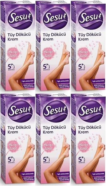 Sesu Tüy Dökücü Krem 40ML Hassas Ciltler (6 Lı Set) - 2