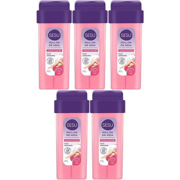 Sesu Roll-On Sir Ağda 100ML Pembe Hassas Cilt (5 Li Set) ürün görseli