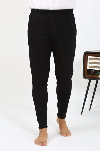Akbeniz Erkek Pamuk Tek Alt Pijama Siyah 27551 - 7