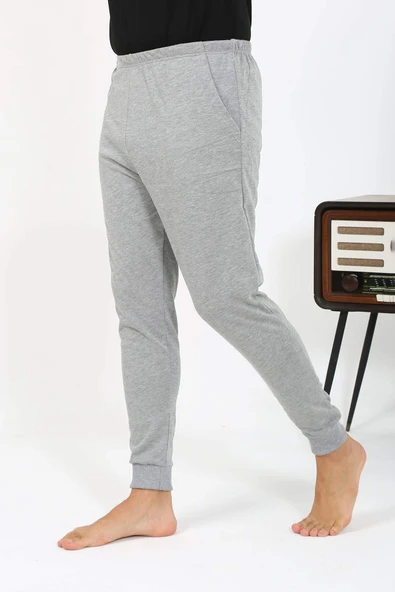Akbeniz Erkek Pamuk Tek Alt Pijama Gri 27551 - 11