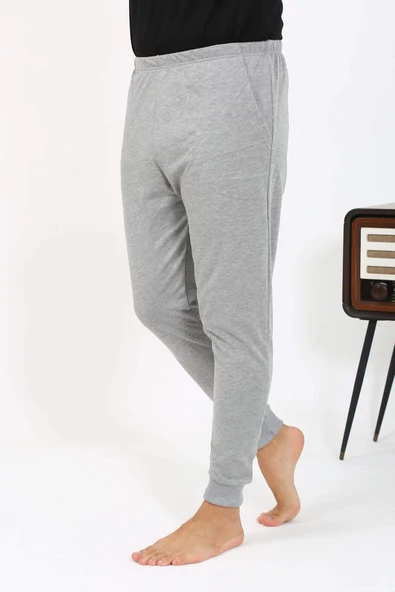 Akbeniz Erkek Pamuk Tek Alt Pijama Gri 27551 - 2