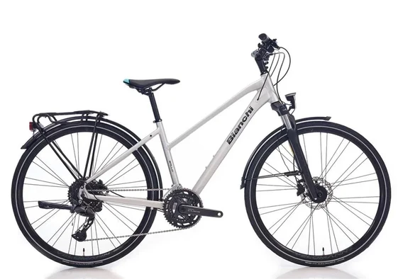 BIANCHI NEWTOURER ST CUES KADIN ŞEHİR BİSİKLETİ 430H HD 28 JANT 20 VİTES LIGHT GREY MATT GRAPHITE GLOSS ürün görseli 1