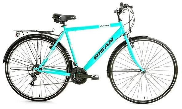 BİSAN HARDY ERKEK ŞEHİR BİSİKLETİ 55CM V 28 JANT 21 VİTES BUZ MAVİ SİYAH BEYAZ ürün görseli 1