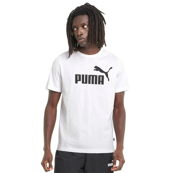 Puma ESS Logo Tee Puma White Erkek T-Shirt