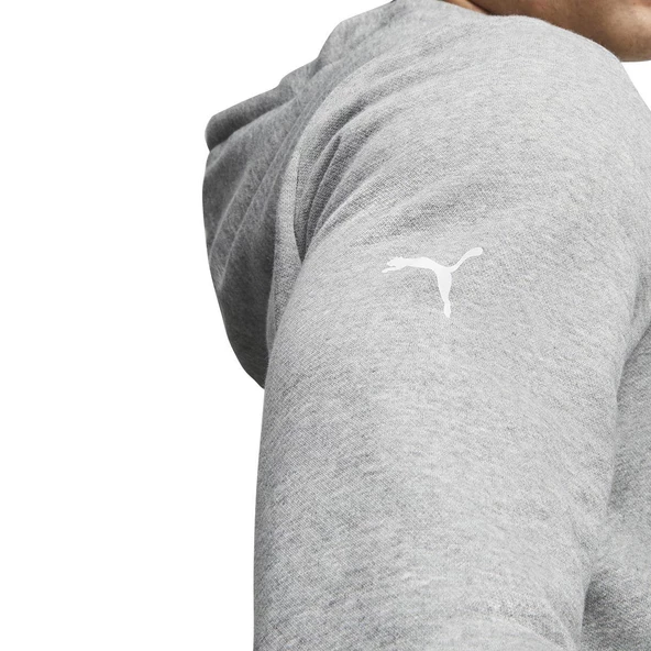 Puma BMW MMS ESS Hoodie Fleece Medium Gray He Erkek Sweatshirt - 4