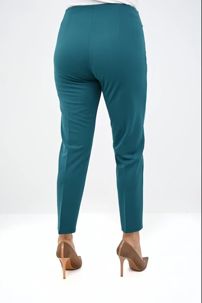 Kadın Büyük Beden Yüksek Bel Esnek Klasik Pantolon 6311-25 - 6