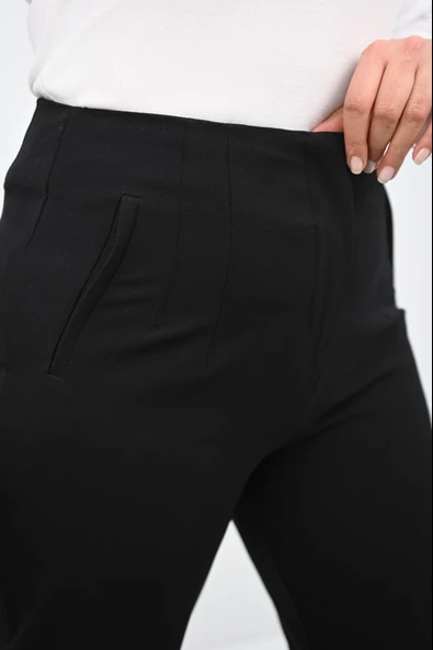 Kadın Büyük Beden Yüksek Bel Klasik Pantolon 6302-25 - 7