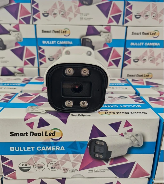 Nif Bilişim Raynox RX-6547D 5mp 3.6mm Sabit Lens Dahili Sesli Gece Renkli Metal IR Bullet IP Kamera - Resim 3