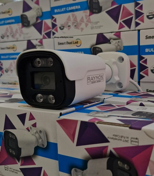 Nif Bilişim Raynox RX-6547D 5mp 3.6mm Sabit Lens Dahili Sesli Gece Renkli Metal IR Bullet IP Kamera - Resim 4