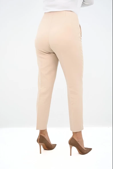 Kadın Büyük Beden Yüksek Bel Klasik Pantolon 6302-25 - 12