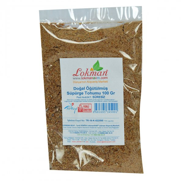 LokmanAVM Süpürge Tohumu Doğal Öğütülmüş 100 Gr Paket - 2