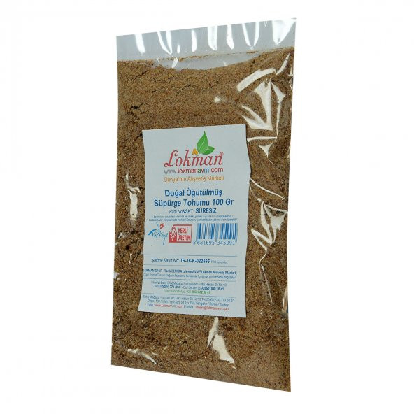 LokmanAVM Süpürge Tohumu Doğal Öğütülmüş 100 Gr Paket - 3