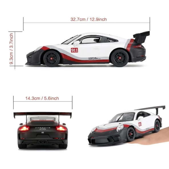 1:14 Uzaktan Kumandalı Araba Porsche 911 Gt3 Cup 2.4 Ghz - 3