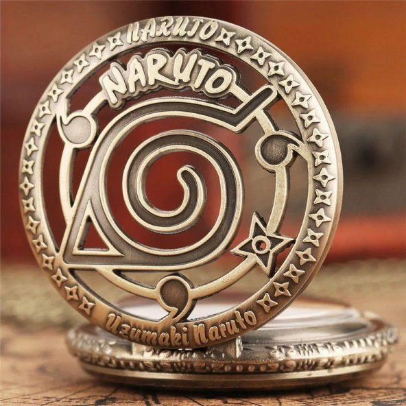NARUTO UZUMAKI SAAT CEP SAATİ KOLYE KONOHA QUARTZ MEKANİZMA - 4