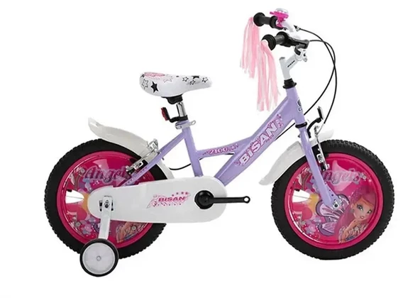 BİSAN KDS 2100 KIZ ÇOCUK BİSİKLETİ 26CM 16 JANT MOR SARI PEMBE ürün görseli 1
