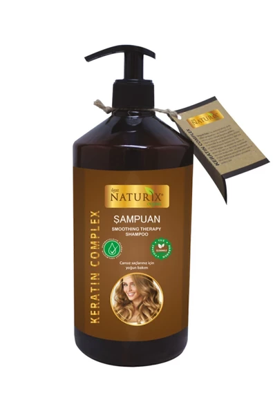 Keratin Bakım Tuzsuz Şampuan 600Ml & Siyah Sarımsak Özlü Saç Kremi 500Ml - Saç Güçlendirici Bakım - Resim 3