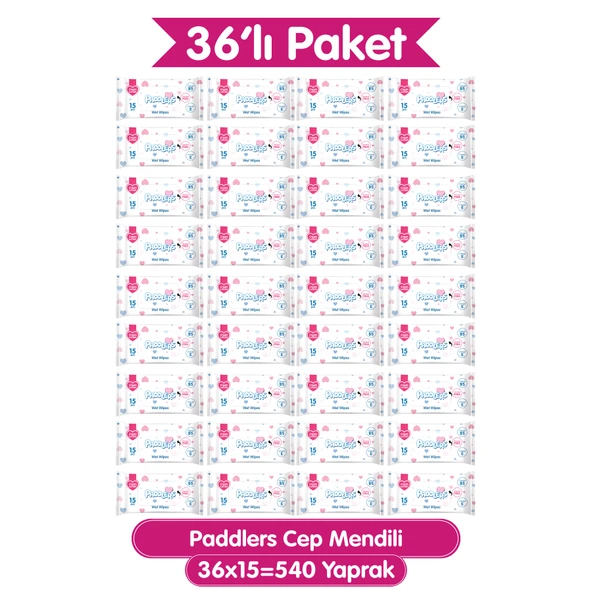 Paddlers Cep Mendili 36x15 li Koli (540 Yaprak) ürün görseli 1