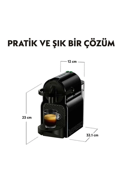 Nespresso Inissia D40 Black Espresso Makinesi - Resim 3