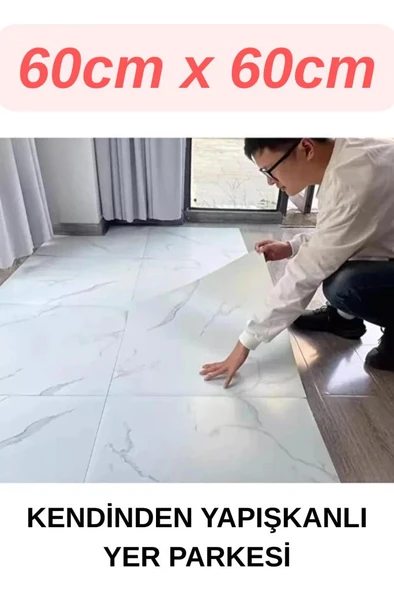 Renkli Duvarlar Yapışkanlı Yer Zemin ve Duvar Kaplama Paneli Arkası Kauçuklu 60X60cm Floor Pvc Banto WC Paneli 605 - 1