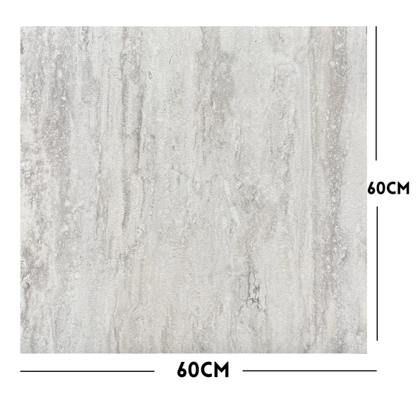 Kendinden Yapışkanlı Yer Zemin ve Duvar Kaplama Paneli Arkası Kauçuklu 60X60cm Floor Pvc Panel 607
