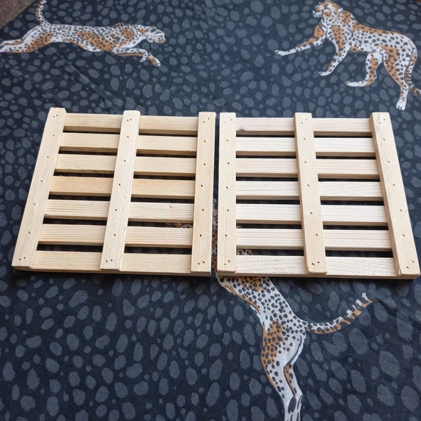 Escoines Koleksiyon 2Adet Gönderilecektir Ahşap Kare Nihale Sarıçam 18,5x18,5cm 3996366946502513dd - 5