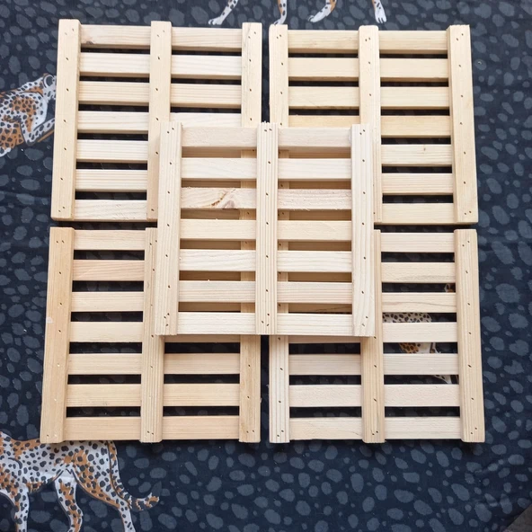 Escoines Koleksiyon 5Adet Gönderilecektir Ahşap Sarıçam Kare Nihale 18,5x18,5cm 399636694677074728 - 7