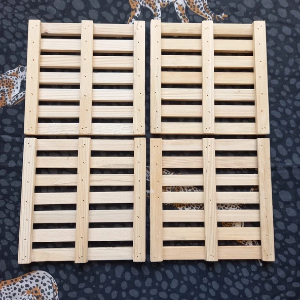 Escoines Koleksiyon 4Adet Gönderilecektir Ahşap Kare Nihale 18,5x18,5cm Sarıçam 39963669466976adb3 - 6