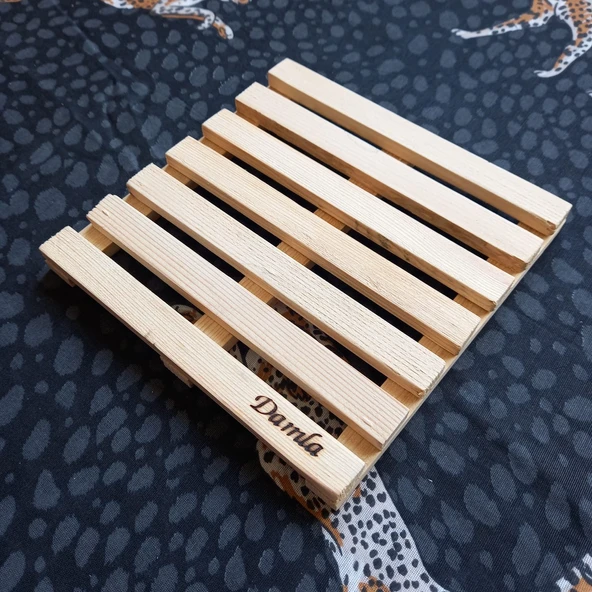 Escoines Koleksiyon 1Adet Gönderilecektir Sarıçam Ahşap Kare Nihale 18,5x18,5cm 399636694644bb3ce0 - 2