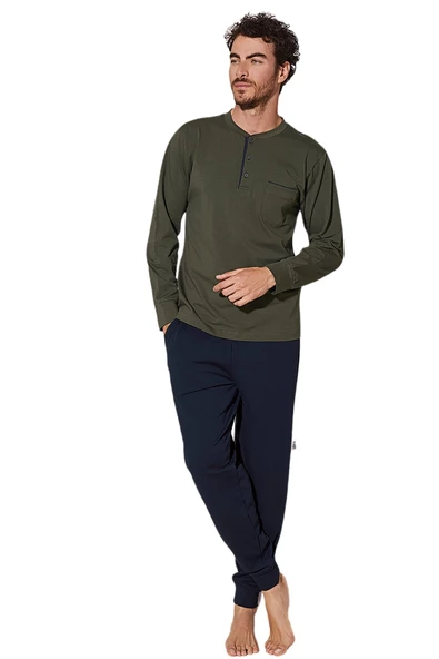 Kly Erkek O Yaka Uzun Kol Pijama Takım 8023 ürün görseli 1