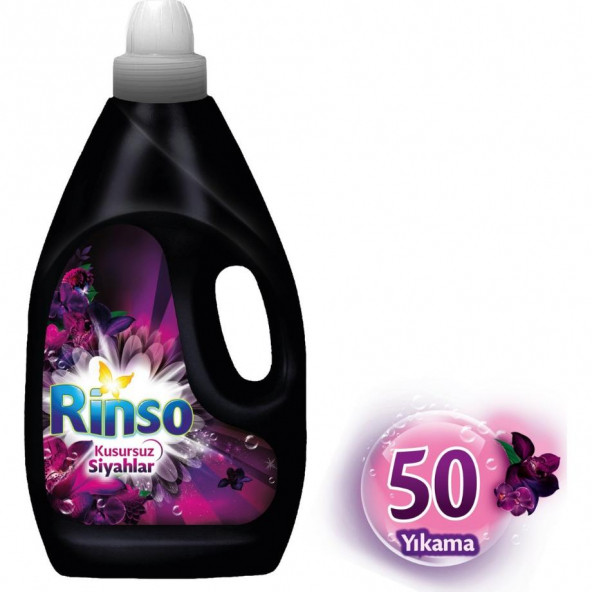 Rinso Kömür Siyahlığı Siyahlar için Çamaşır Deterjanı 3000 ML 50 Yıkama