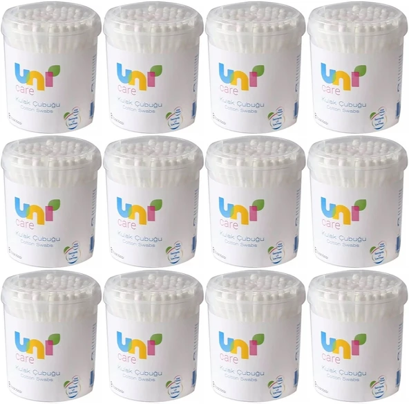 Uni Baby Kulak Temizleme Çubuğu 200 Adet (12 Li Set)