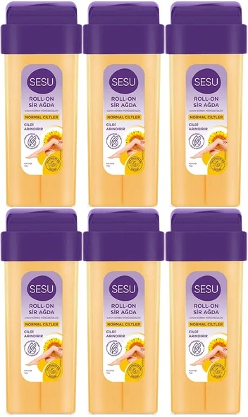 Sesu Roll-On Sir Ağda 100ML Sarı Normal Cilt (6 Lı Set)